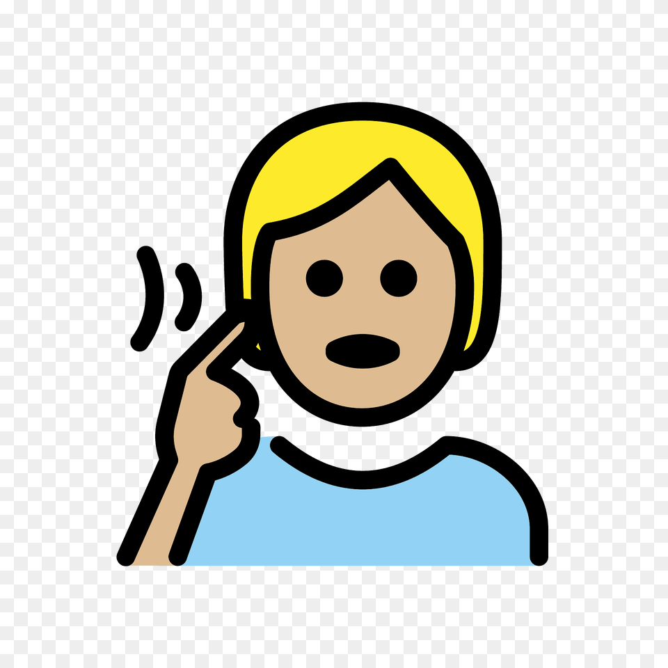 Deaf Person Emoji Clipart, Face, Head, Baby, Clothing Free Png Download
