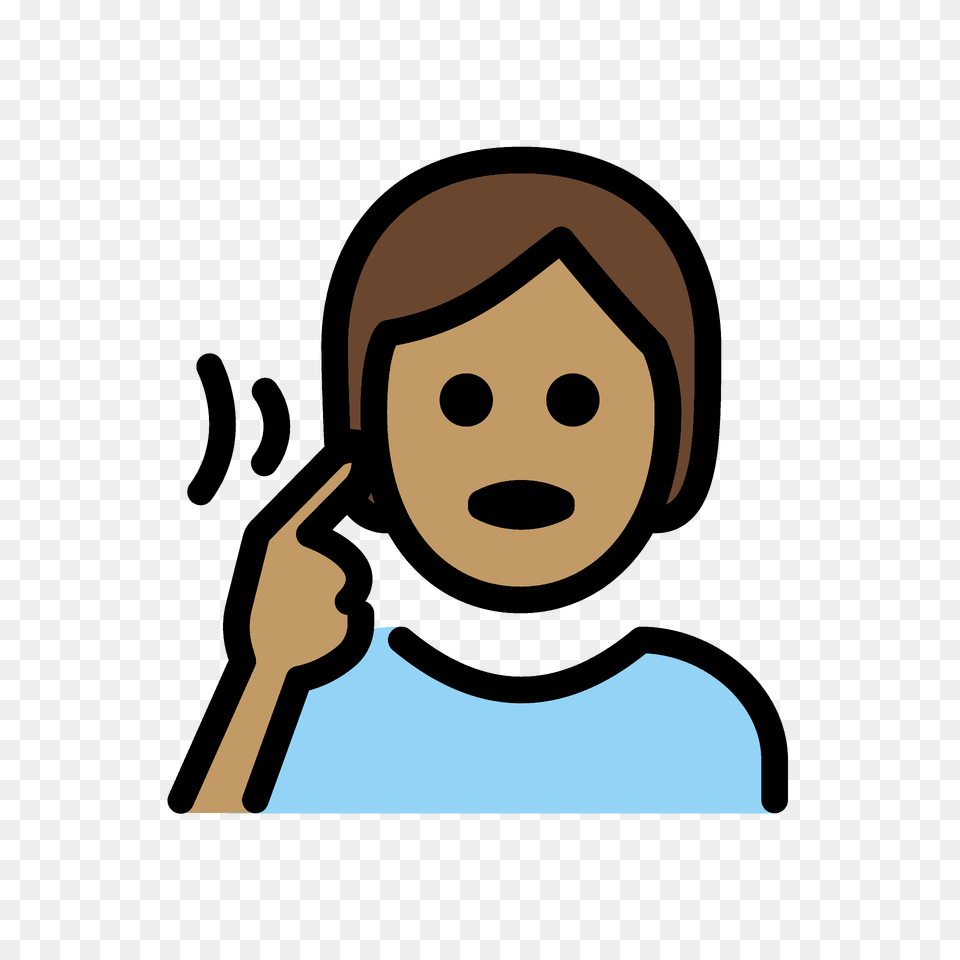 Deaf Person Emoji Clipart, Cutlery, Face, Head, Baby Png