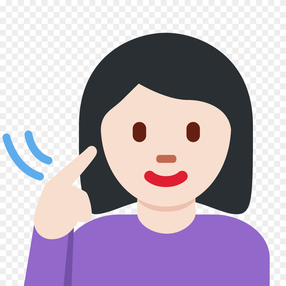 Deaf Woman Emoji Clipart, Baby, Person, Face, Head Png Image