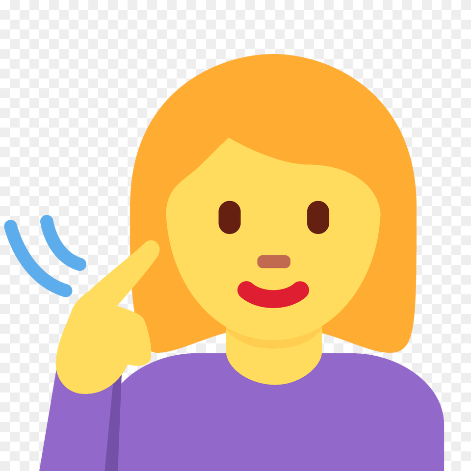 Deaf Woman Emoji Clipart, Face, Head, Person, Baby Png