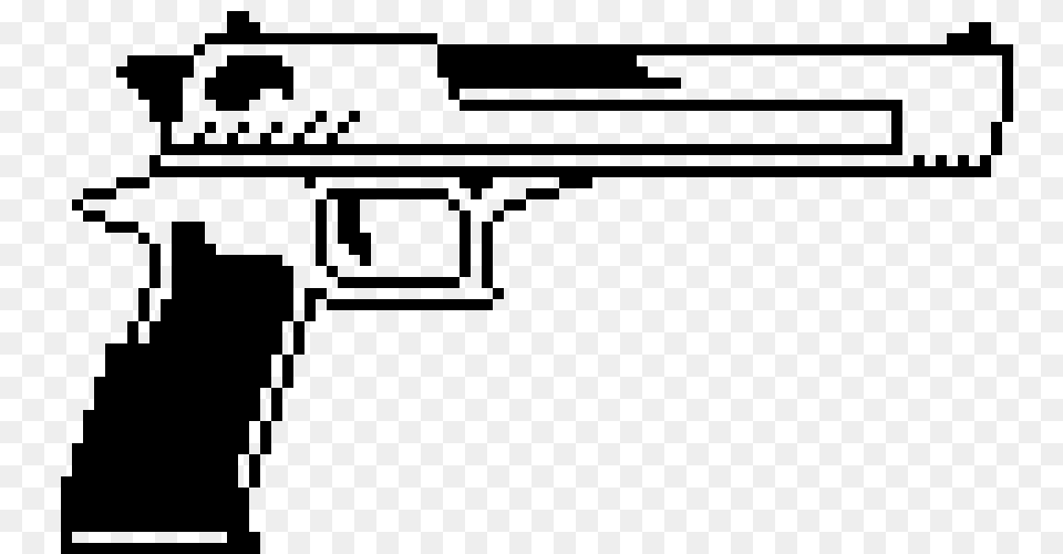 Deagle Pixel Art Maker, Gray Free Png