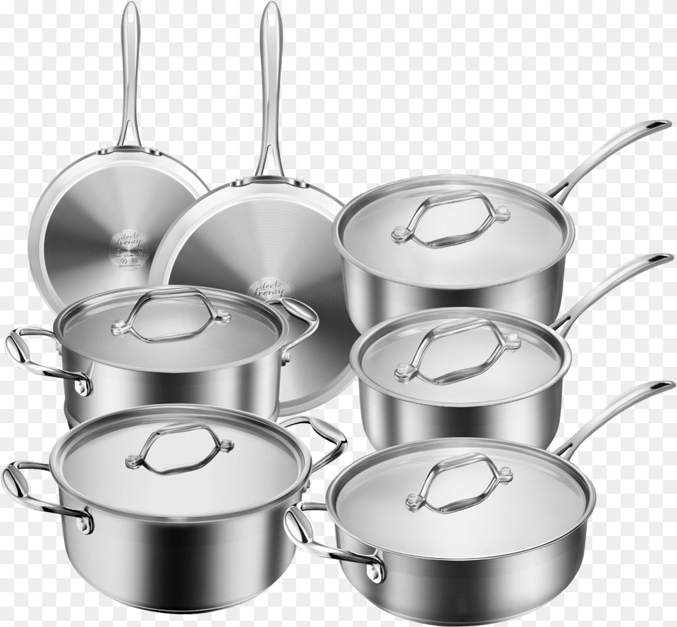 Dealz Frenzy Multiclad Pro Cookware Setclassic Pots Saut Pan, Pot, Cooking Pan, Cooking Pot, Food Free Transparent Png
