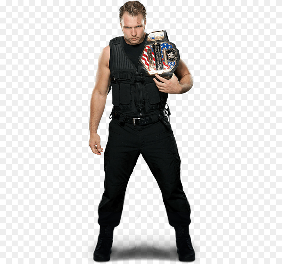 Dean Ambrose Pose Kofi Kingston United States Champion, Clothing, Vest, Adult, Male Free Png