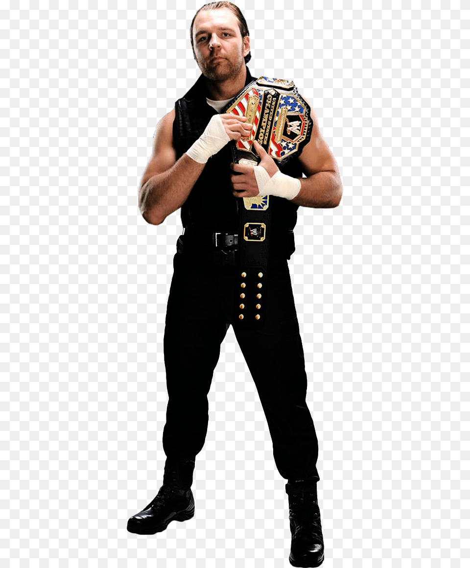 Dean Ambrose Us Champion By The Rocker 69 D67t2og Daniel Bryan United States Champion, Glove, Clothing, Adult, Person Png Image