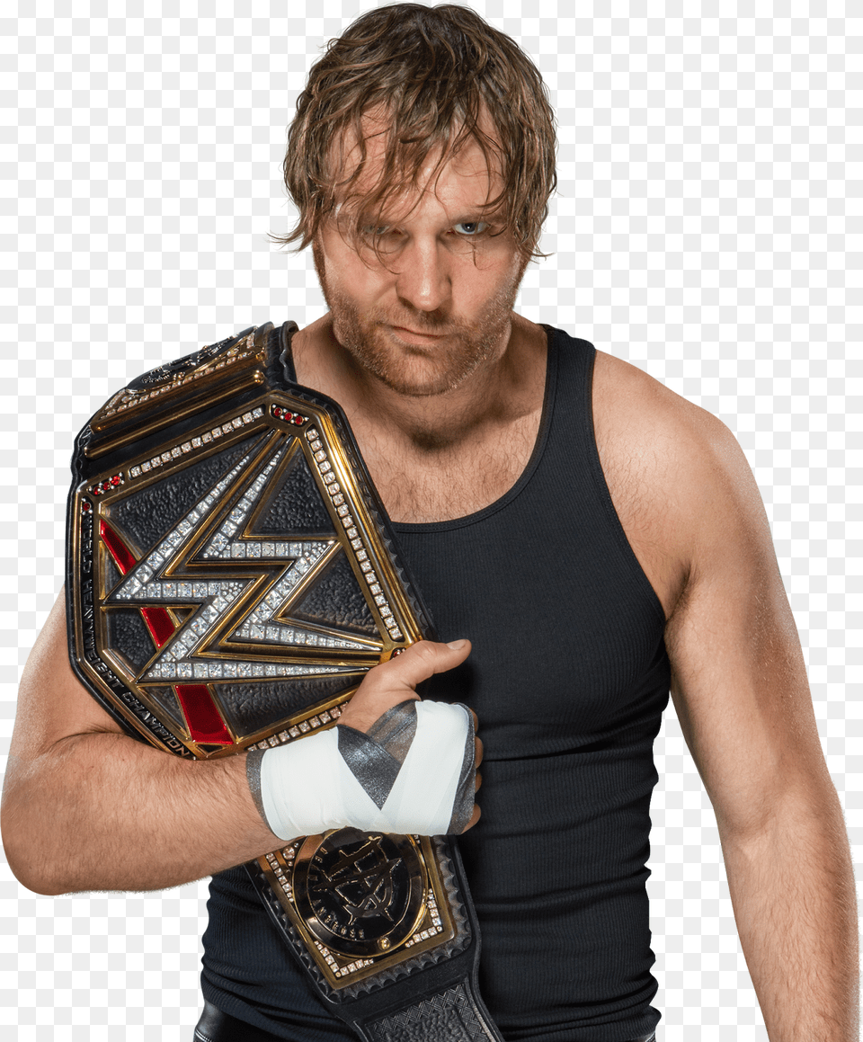 Dean Ambrose With Wwe Championship, Accessories, Man, Male, Person Png Image