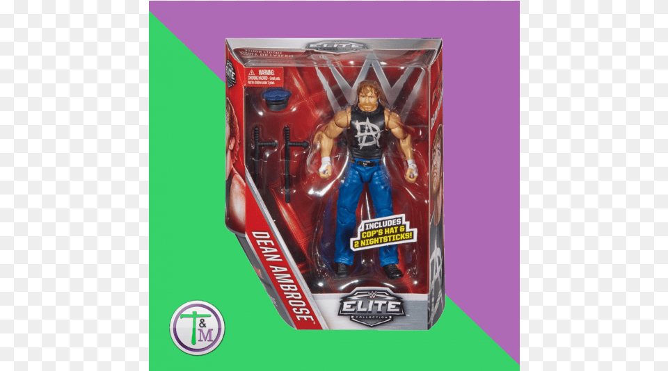 Dean Ambrose Wwe Elite 41 Mattel Toy Wrestling Action, Figurine, Person Free Png