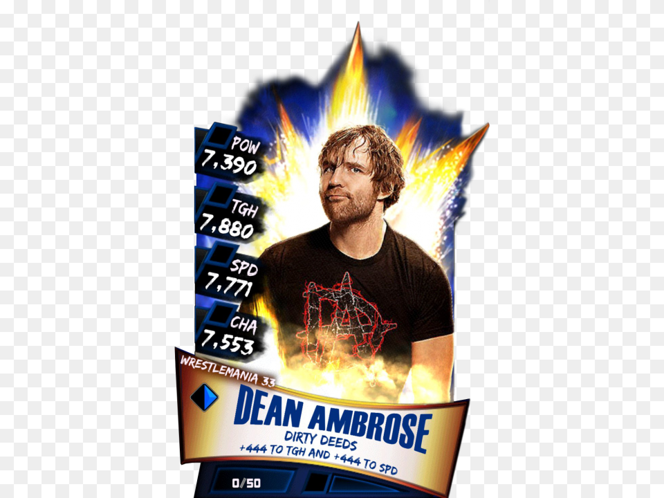 Dean Ambrose Wwe Supercard Season Debut Wwe Dean Wwe Supercard Alexa Bliss, Advertisement, Clothing, Poster, T-shirt Free Png