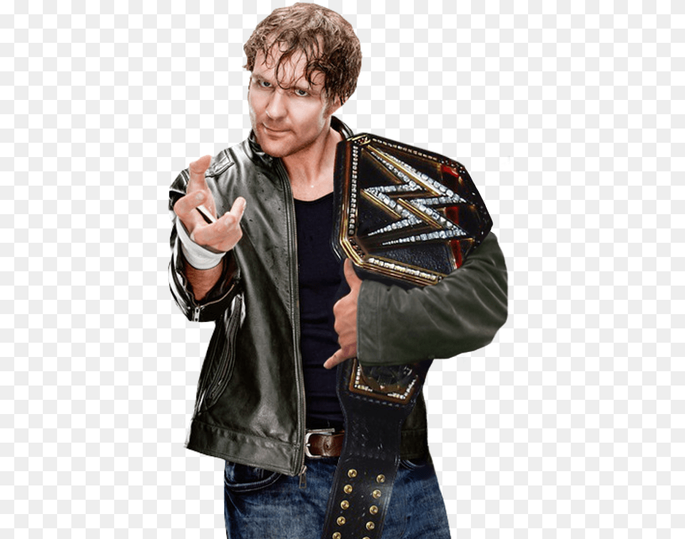 Dean Ambrose Wwe World Heavyweight Champion By Nibble Wwe Dean Ambrose Hd, Accessories, Clothing, Coat, Jacket Png