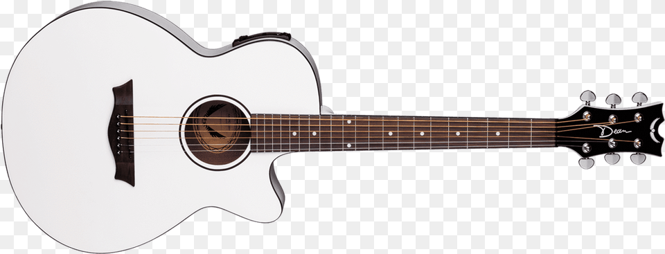 Dean Ax Pe Cwh Acoustic Electric Guitar Classic White White Guitar Classic, Bass Guitar, Musical Instrument Png Image