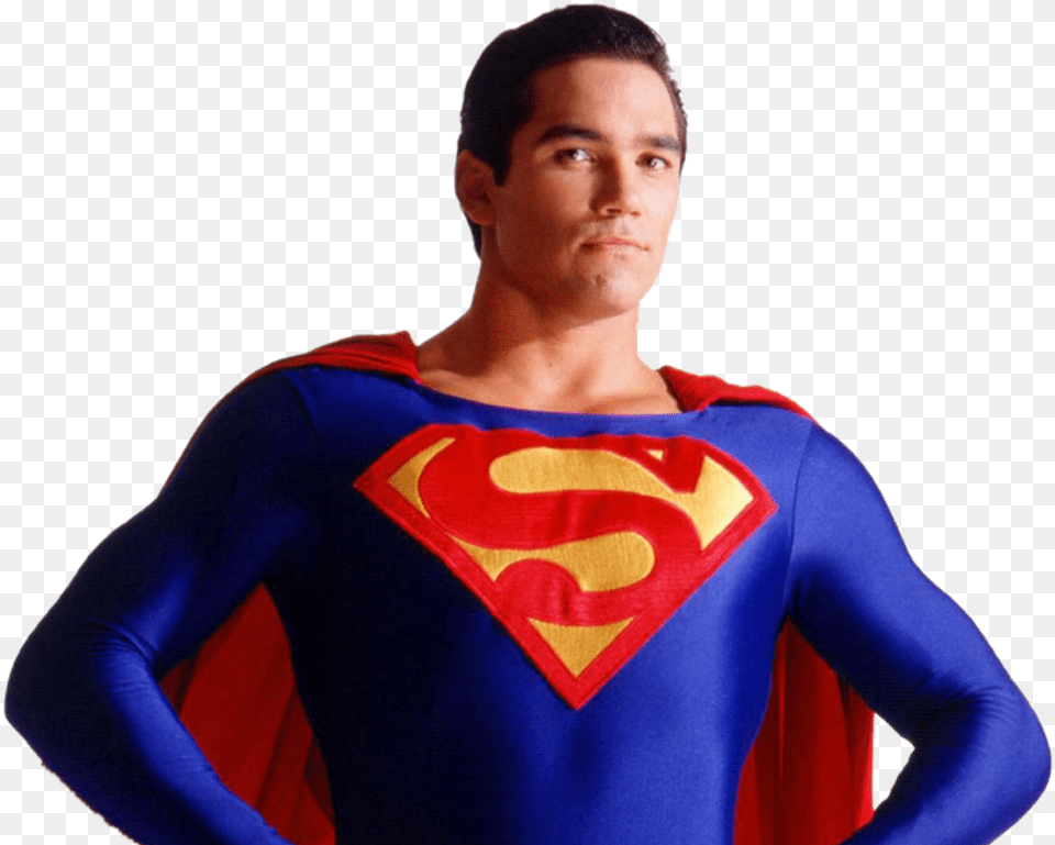 Dean Cain Superman Suit, Adult, Sleeve, Person, Long Sleeve Free Png