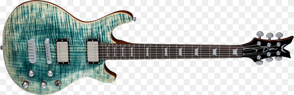 Dean Guitars Image Dean Icon Flame Top Electric Guitar Faded Denim, Bass Guitar, Musical Instrument, Electric Guitar Free Png
