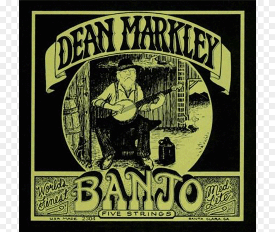 Dean Markley 5 String Banjo Strings Dean Markley Jazz Strings, Adult, Person, Man, Male Png