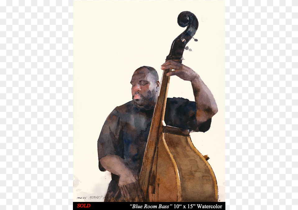 Dean Mitchell Studio Watercolor Painting, Cello, Musical Instrument, Adult, Male Free Transparent Png