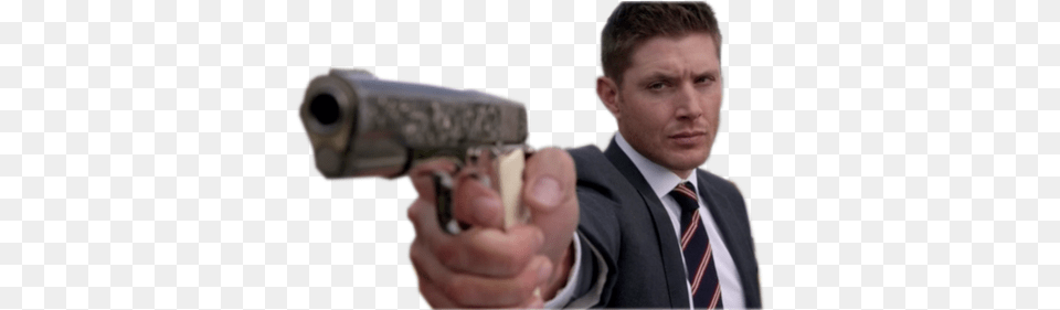 Dean Winchester Supernatural And Jensen Ackles Image Sam Winchester Loaded Gun, Weapon, Handgun, Firearm, Formal Wear Free Png