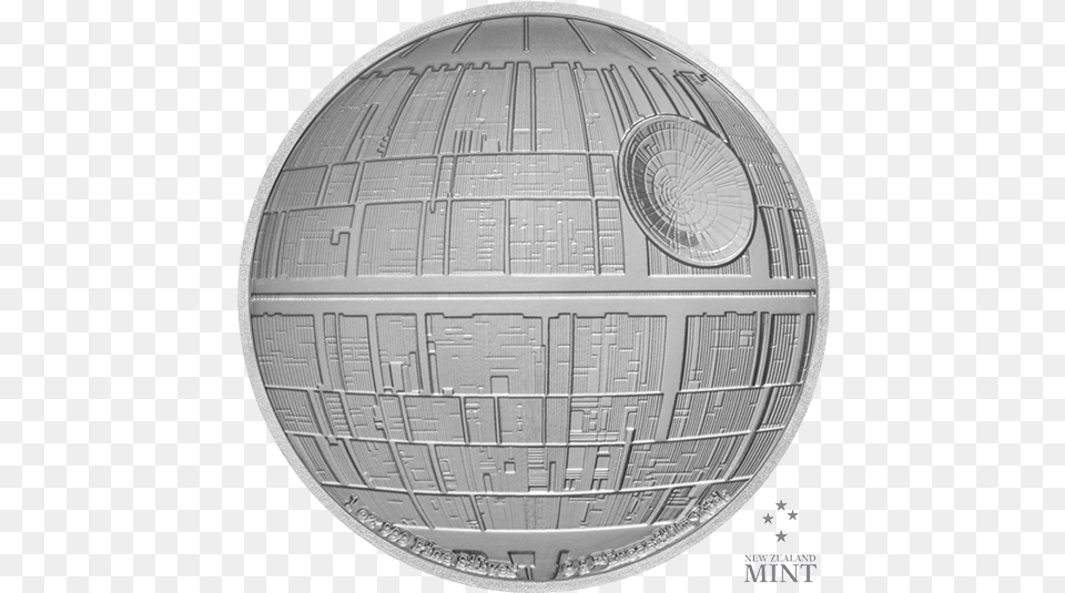 Death 1oz Silver Death Star Coin, Fisheye, Person, Photography, Sphere Free Transparent Png