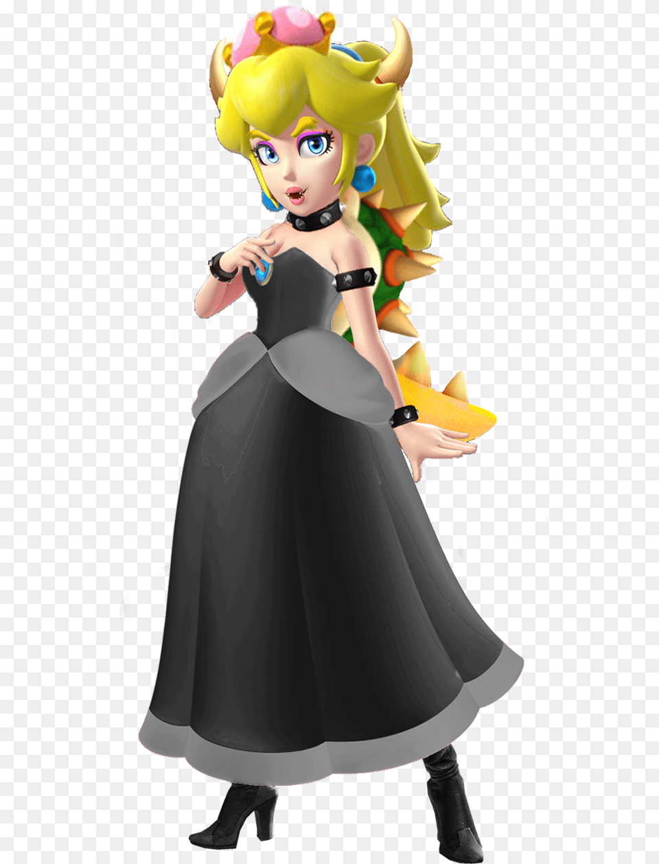 Death Battle Bot Bowsette Dress Transparent, Adult, Publication, Person, Female Free Png