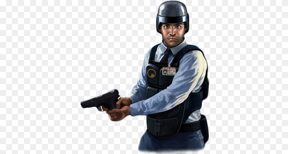 Death Battle Bot Half Life Blue Shift Barney Calhoun, Weapon, Handgun, Gun, Firearm Png