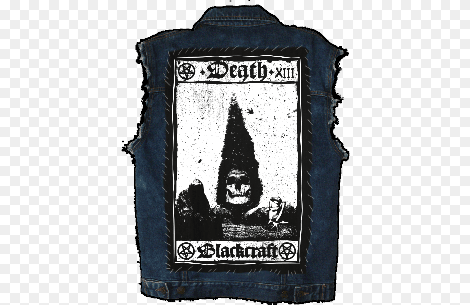 Death Card Back Patch, Clothing, Vest, Lifejacket, Adult Free Transparent Png