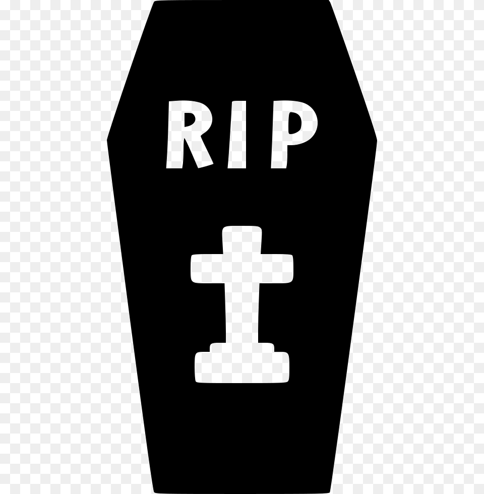 Death Funeral Grave Gravestone Graveyard Stone Rip Icon, Stencil, Sign, Symbol, Cross Free Transparent Png