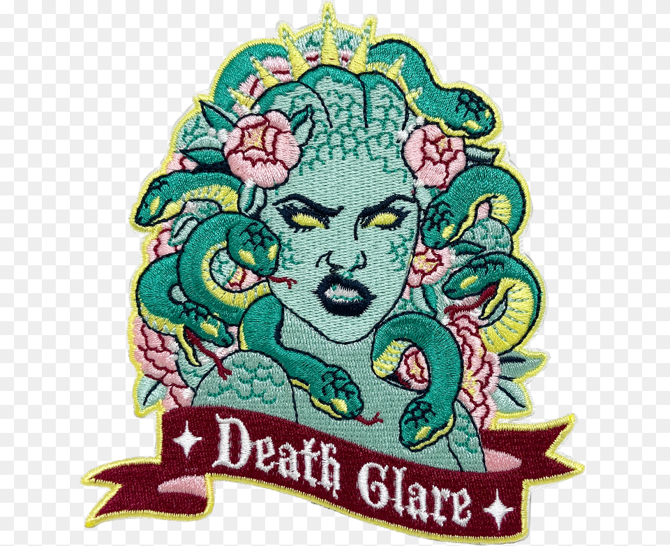 Death Glare Patch Decorative, Embroidery, Pattern, Baby, Face Png Image