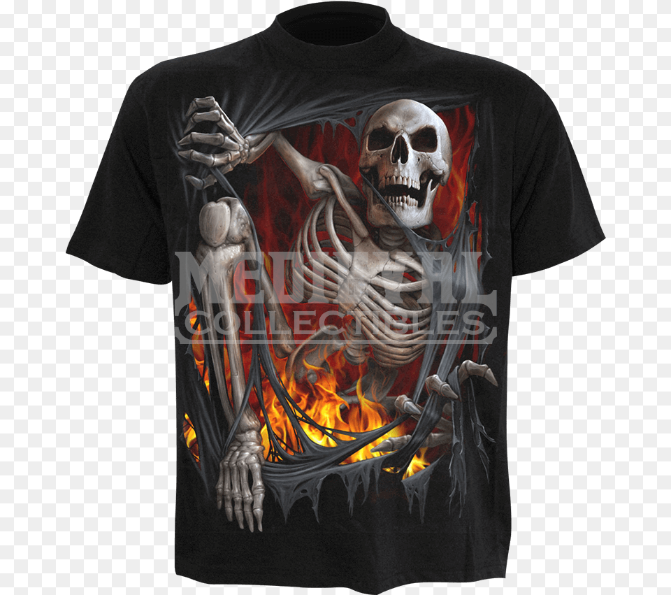 Death Gothic Skull Drawing Download Someone Crawling Out Of Hell, Clothing, T-shirt, Adult, Male Free Transparent Png