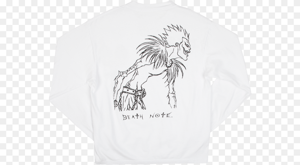 Death Note Kira Long Sleeve Sketch, Clothing, Long Sleeve, T-shirt, Shirt Png