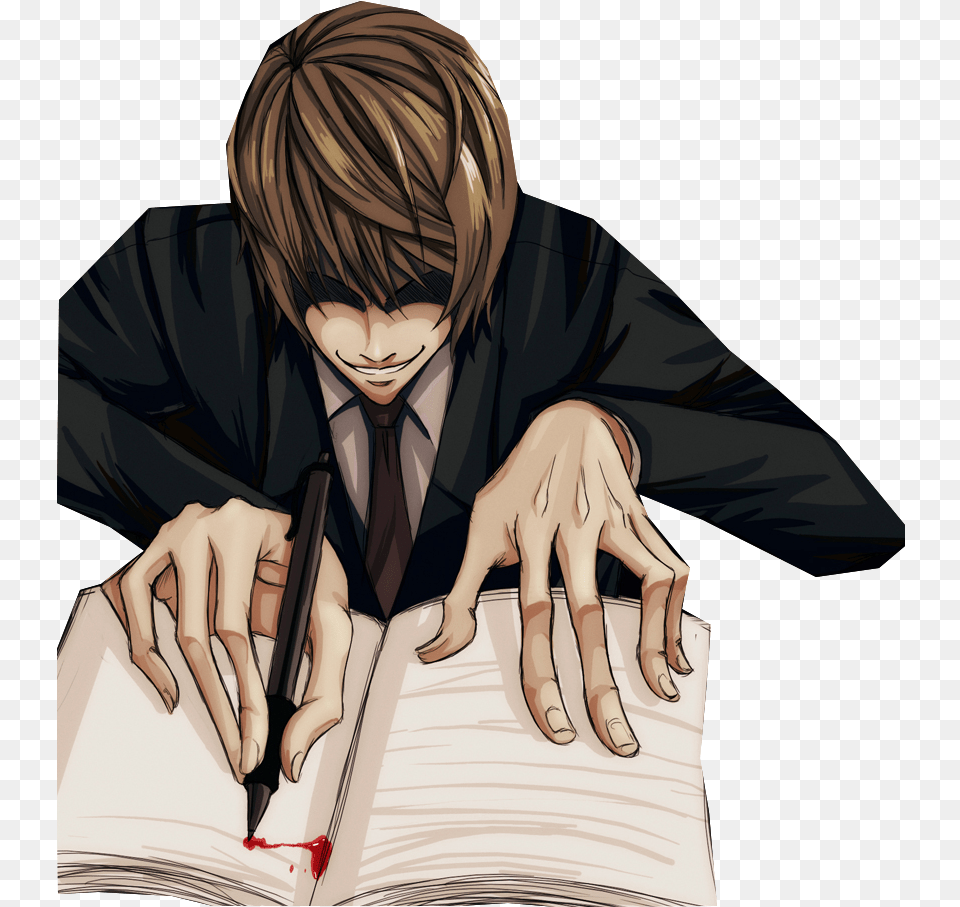 Death Note Light Light Writing In Death Note, Publication, Book, Comics, Adult Free Transparent Png