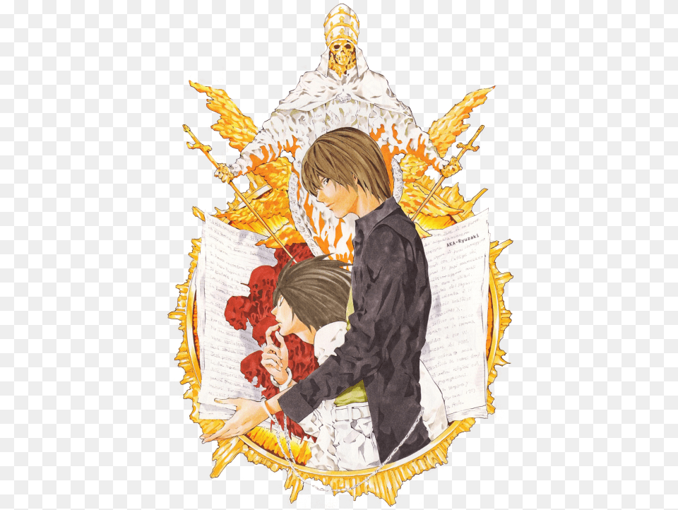 Death Note Light Takeshi Obata Yagami Transparent, Book, Comics, Publication, Boy Free Png Download