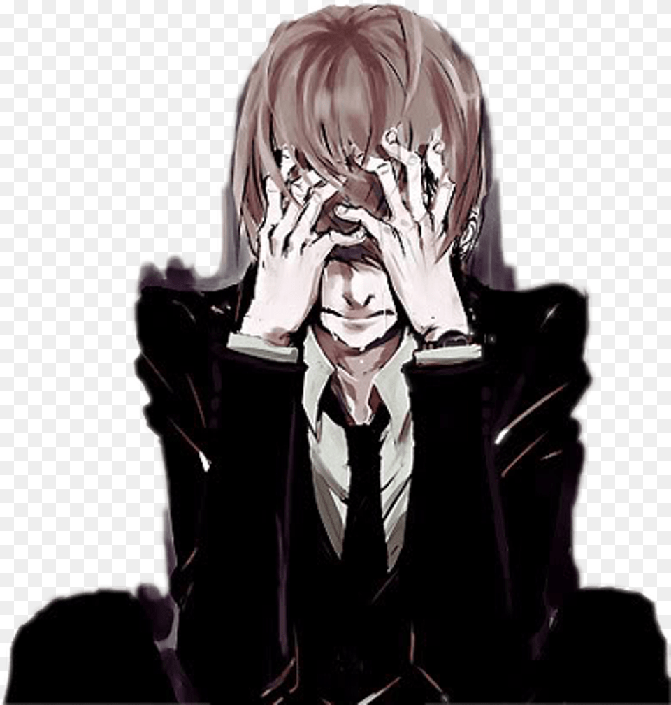 Death Note Light Yagami Crying Clipart Death Note Light Yagami Is Hot, Book, Comics, Publication, Manga Png