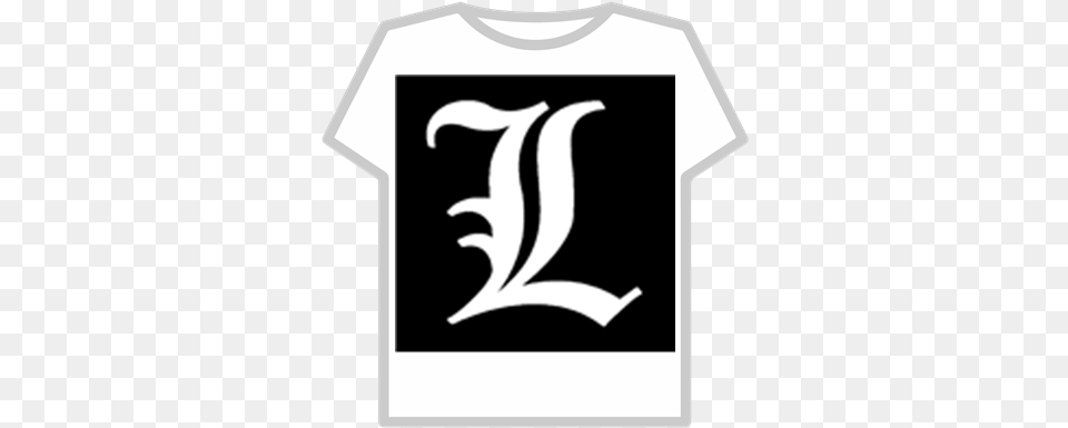 Death Note Logo Roblox Black T Shirt, Clothing, Stencil, T-shirt Png Image