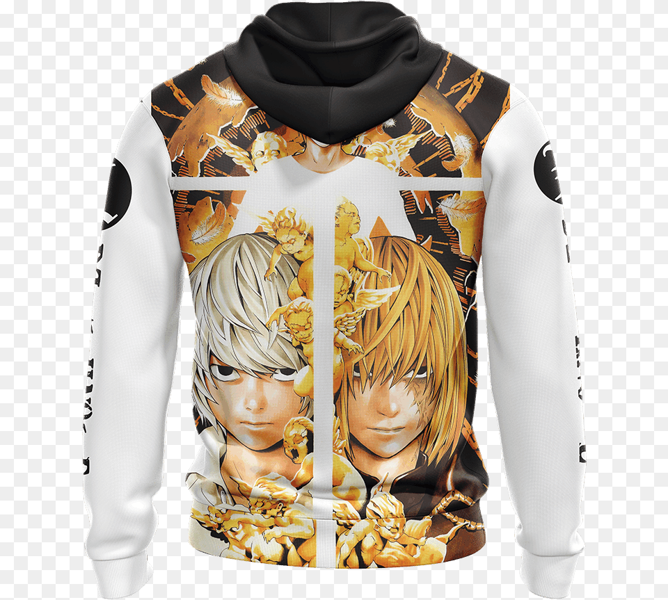 Death Note Mello Near Light Yagami Unisex Zip Up Hoodie Near Mello Death Note, Knitwear, Sweater, Sweatshirt, Clothing Free Transparent Png