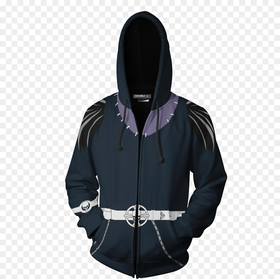 Death Note Ryuk Cosplay Zip Up Hoodie Jacket Vergil Hoodie, Clothing, Coat, Hood, Knitwear Free Png