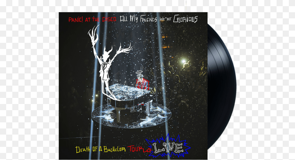 Death Of A Bachelor Album Cover Panic At The Disco All My Friends We Re Glorious Death, Lighting, Concert, Crowd, Person Png