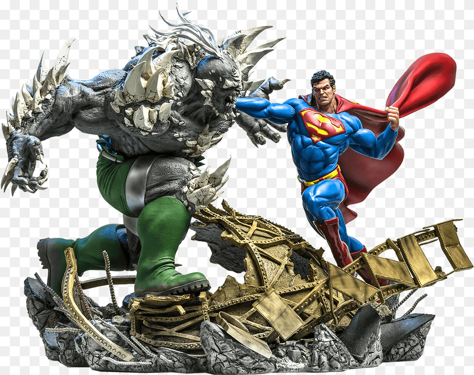 Death Of Superman Statue, Adult, Male, Man, Person Png