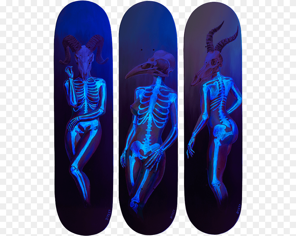 Death Of Venus Under Blacklight Download Skateboard Deck, Adult, Female, Person, Woman Png Image