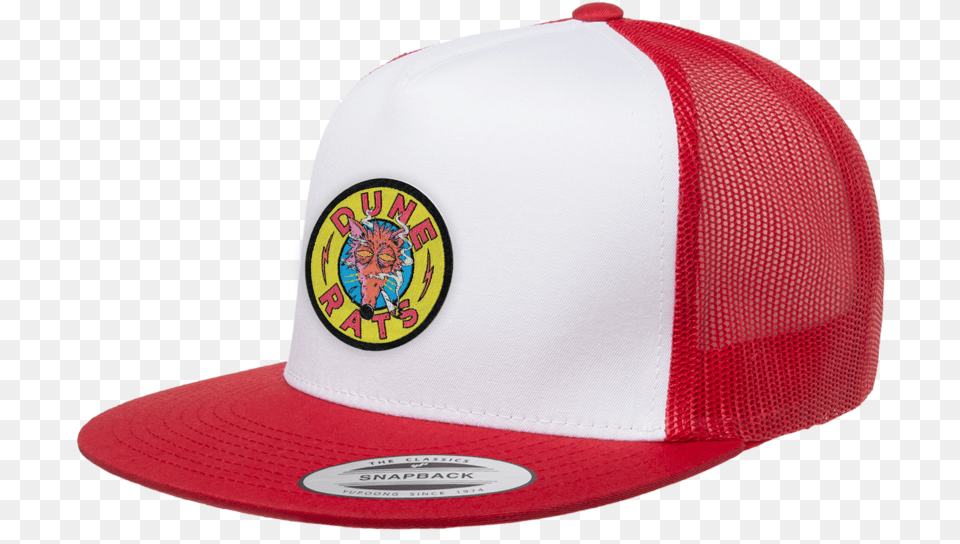Death Rat White Red Trucker Snapback Cap Baseball Cap, Baseball Cap, Clothing, Hat Free Png Download