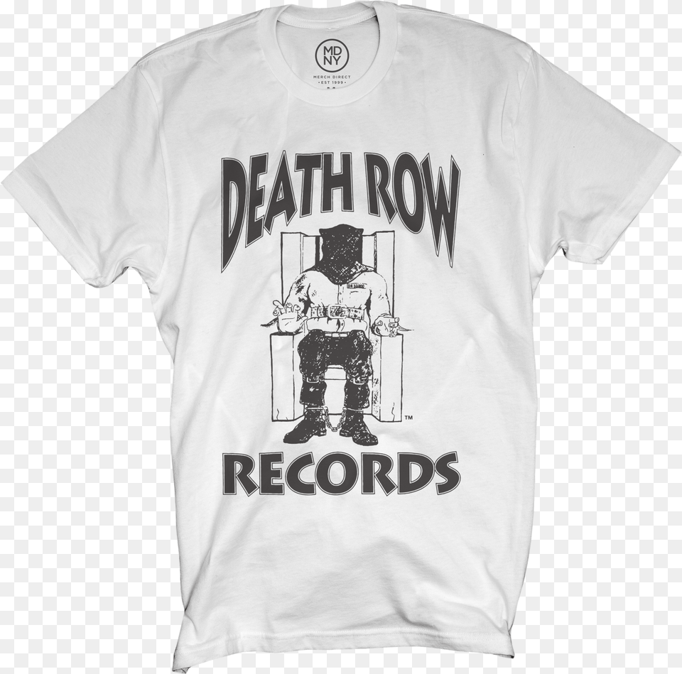 Death Row Records Logo White T Shirt 30 Active Shirt, Clothing, T-shirt, Adult, Male Free Png Download