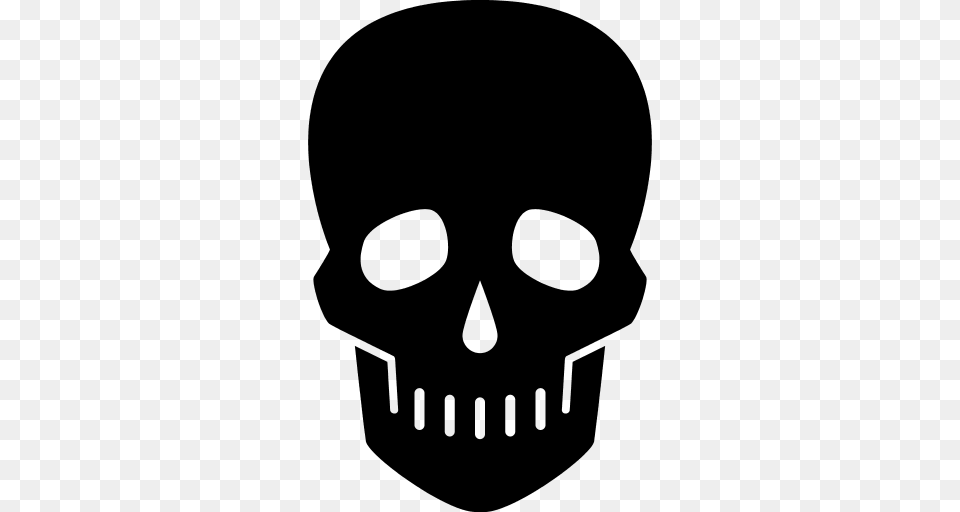 Death Skeleton Skull Icon, Gray Free Png Download