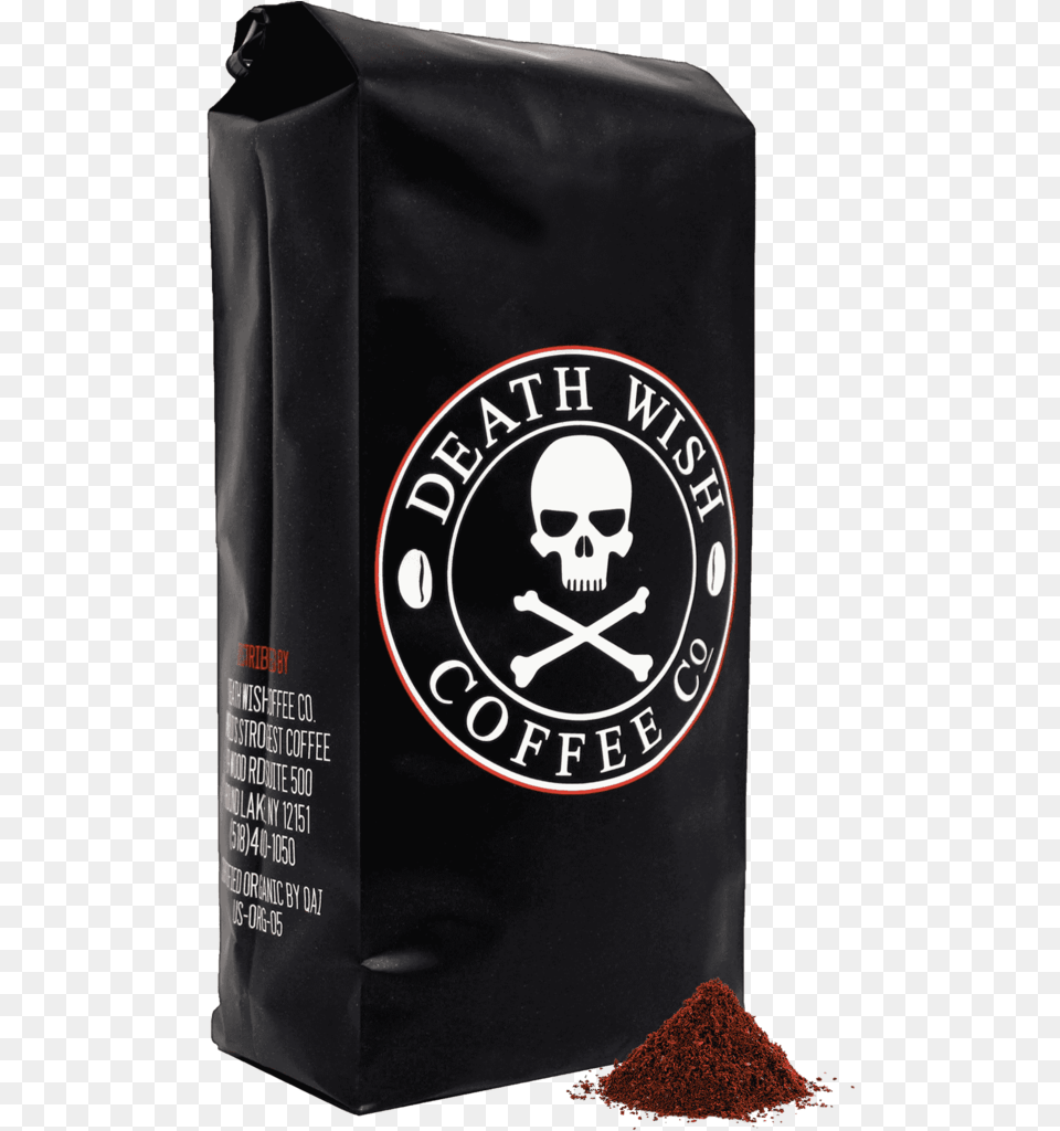 Death Wish Coffee High Caffeine Coffee, Powder, Bag, Face, Head Free Png