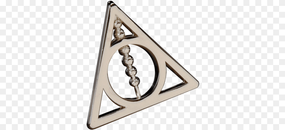 Deathly Hallows Deluxe Pin Badge Emblem, Accessories, Earring, Jewelry, Triangle Png Image