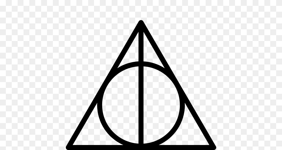 Deathly Hallows Harry Outline Potter Icon, Gray Free Transparent Png