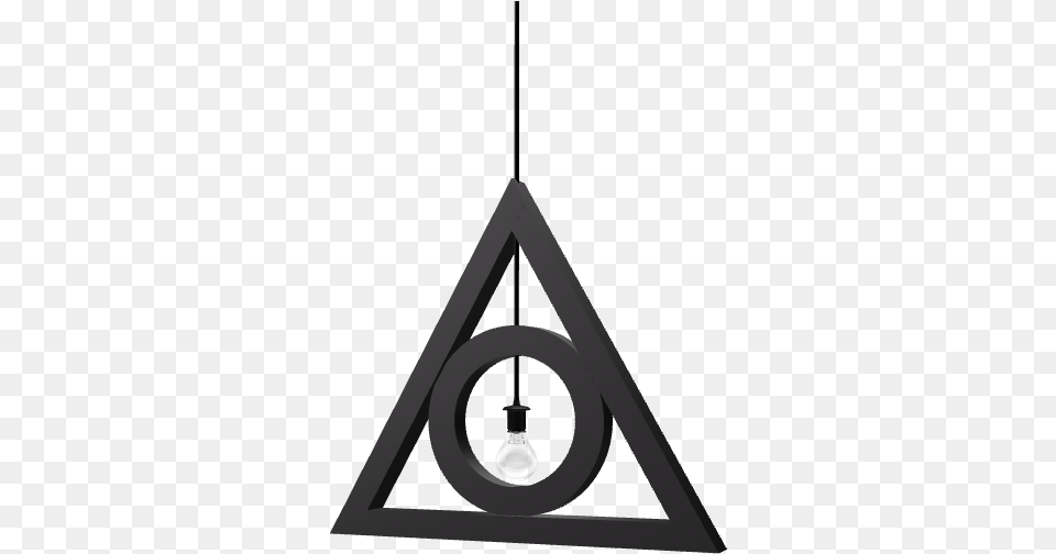 Deathly Hallows Lamp Sign, Triangle, Chandelier, Lighting Free Png