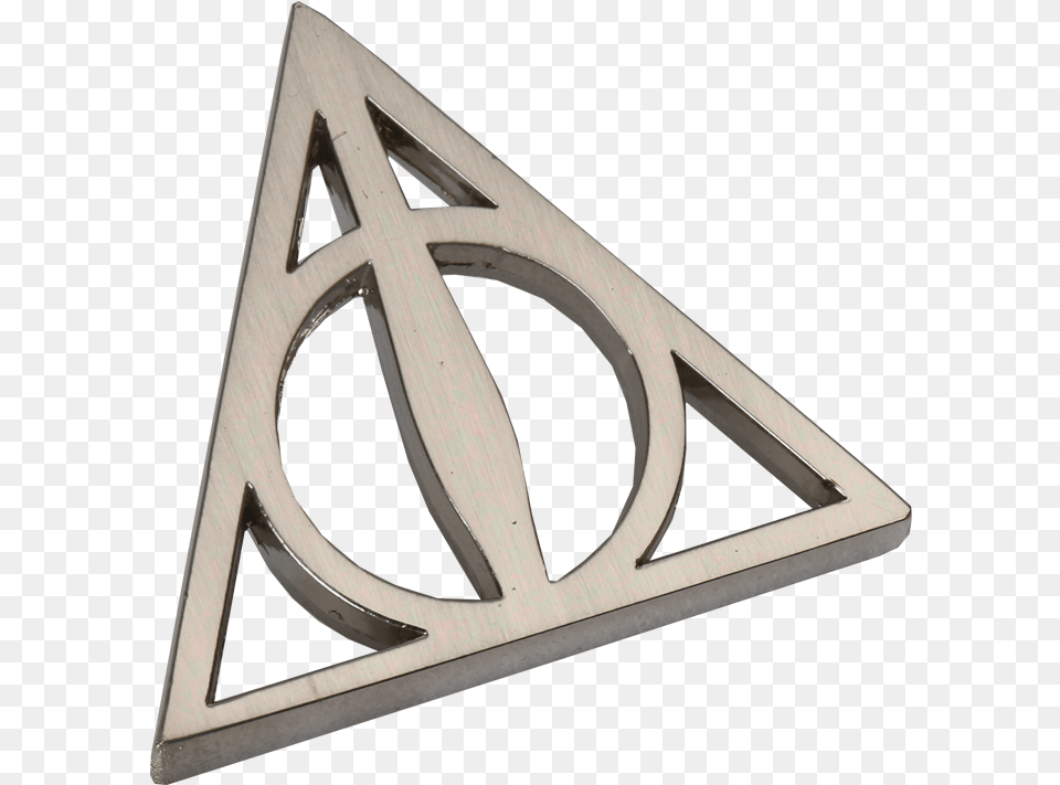 Deathly Hallows Pin Badge, Triangle, Arrow, Weapon, Arrowhead Free Png Download