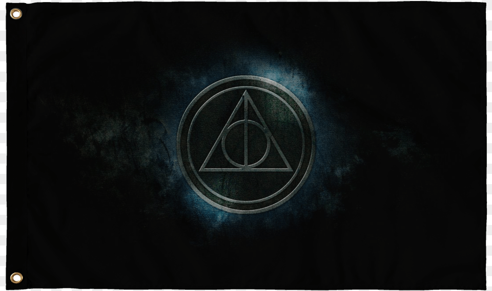 Deathly Hallows Wall Flag Flag, Logo, Triangle, Symbol Free Png Download