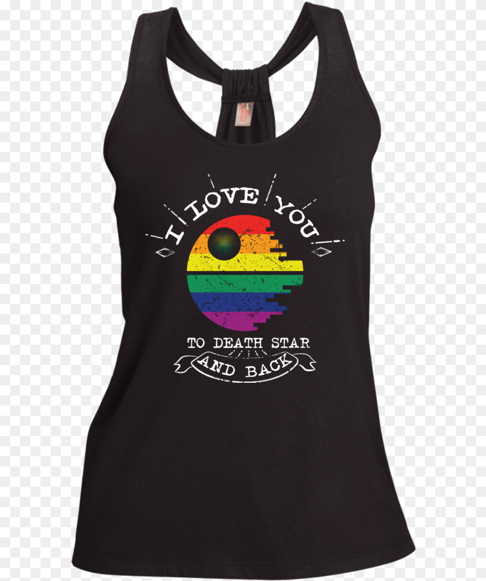 Deathstar I Love You To The Death Star And Back Lgbt Active Tank, Clothing, Tank Top, Person Free Png Download