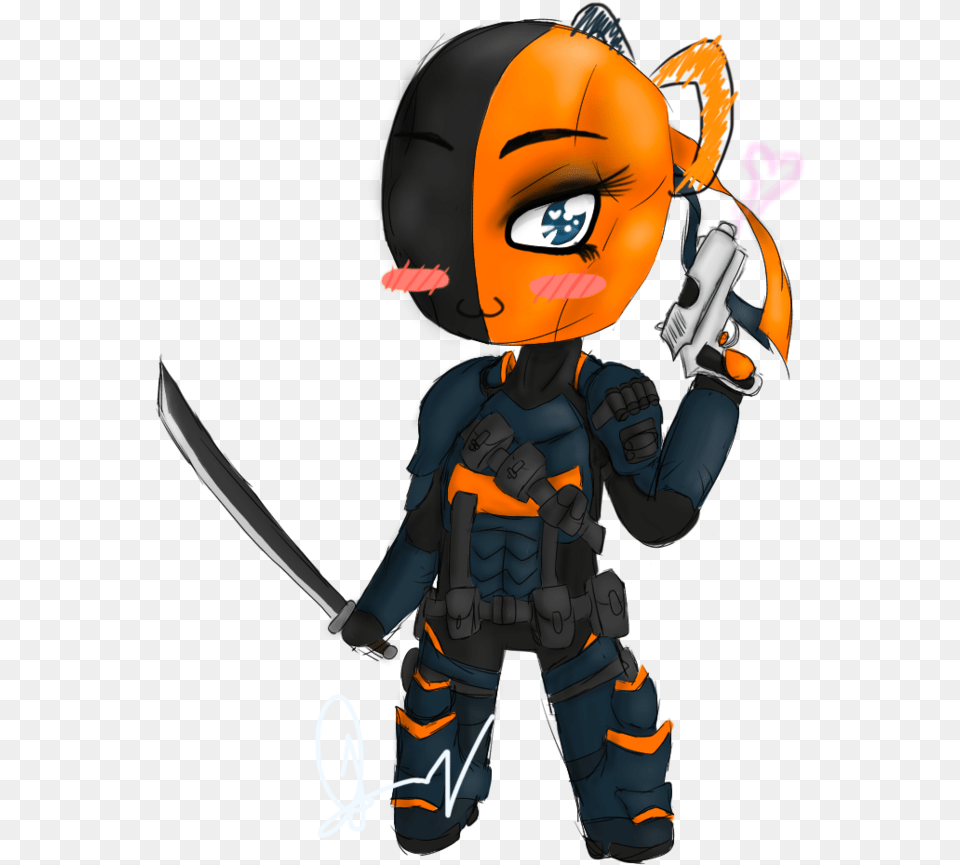 Deathstroke Deadpool Batman Deathstroke Chibi, Baby, Person, Blade, Dagger Free Png