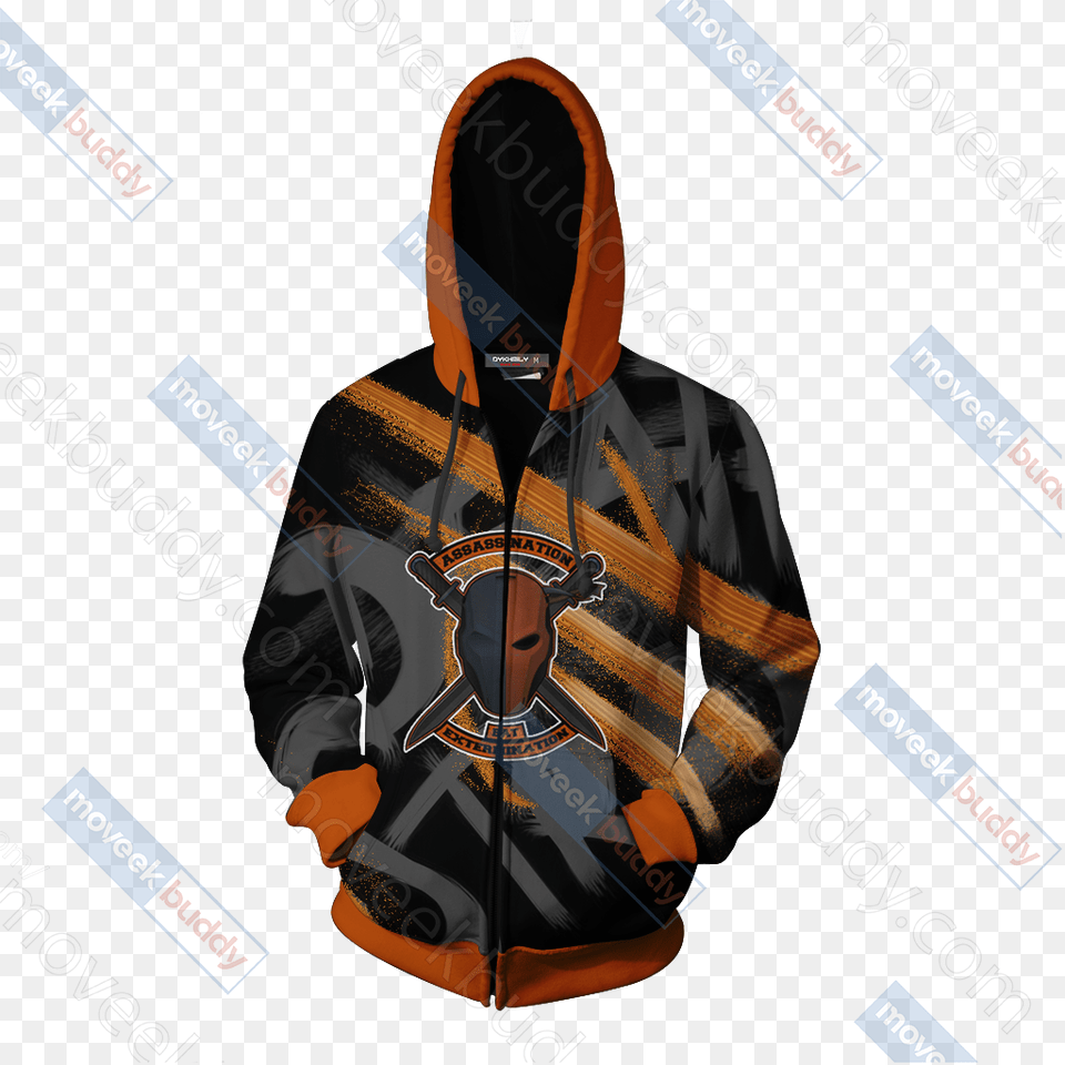 Deathstroke The Terminator Zip Up Hoodie Deathstroke Hoodie, Jacket, Clothing, Coat, Sweatshirt Free Png