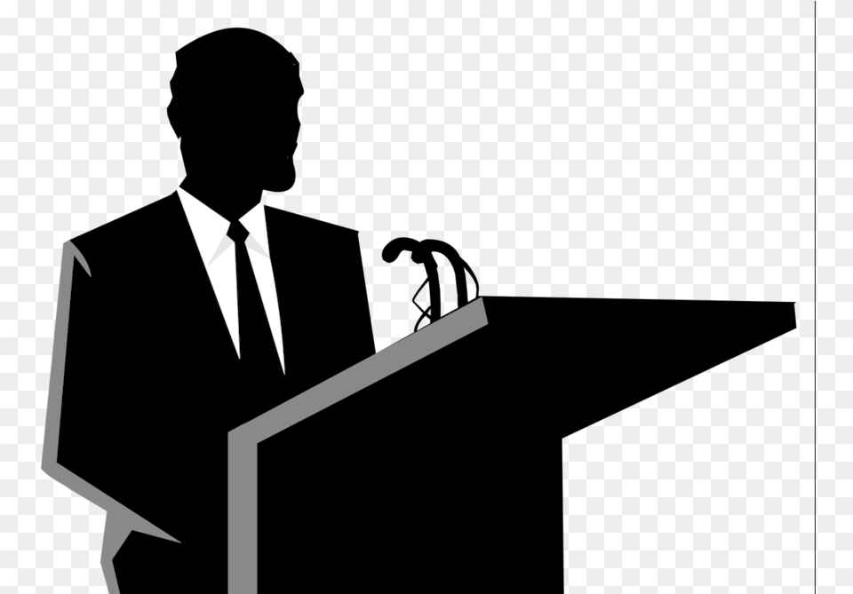 Debate Silhouette Clipart Debate Silhouette Clip Art Person Speaking At Podium, People, Clothing, Formal Wear, Suit Free Transparent Png