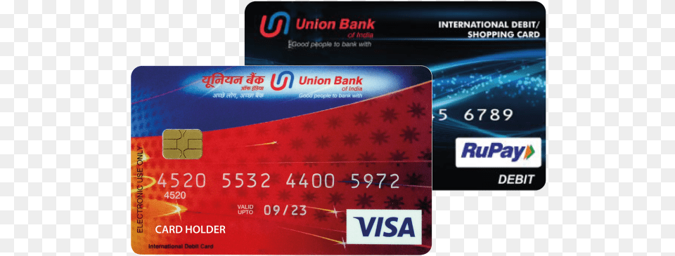 Debit Card Atm Card Credit Card Union Bank Of India Visa, Text, Credit Card Free Transparent Png