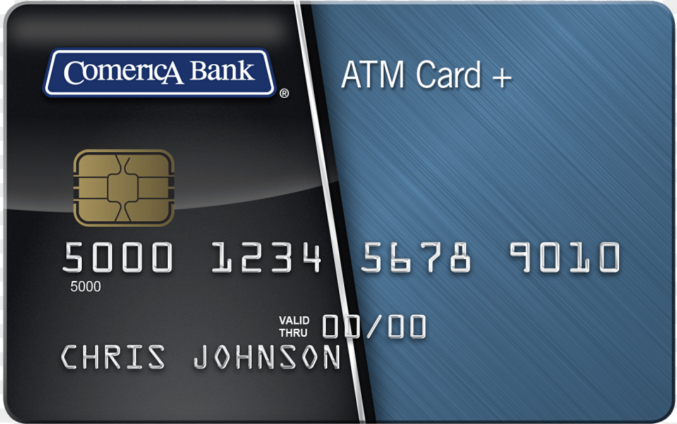 Debit Card Comerica Bank, Text, Credit Card, Electronics, Mobile Phone Png Image